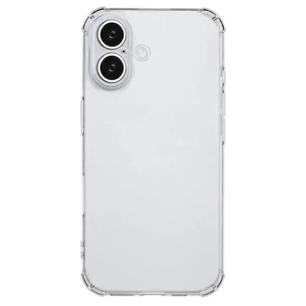 WANLONFENG For iPhone 16 Plus TPU Case  WL3 Series 1.5mm Phone Cover with 2Pcs Tempered Glass Films - Transparent - 3