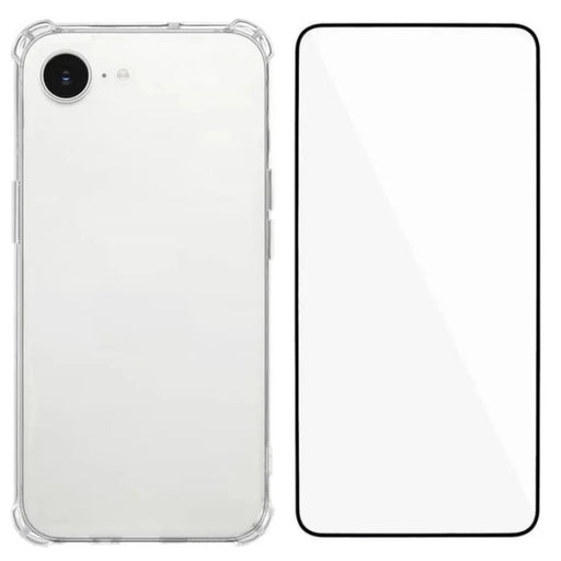 WANLONFENG For iPhone 17e / 16e TPU Case  WL3 Series 1.5mm Phone Cover with Tempered Glass Film - Transparent - 1