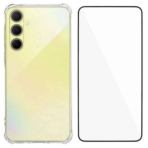 WANLONFENG For Samsung Galaxy A56 5G TPU Case  WL3 Series 1.5mm Phone Cover with Tempered Glass Film - Transparent - 1