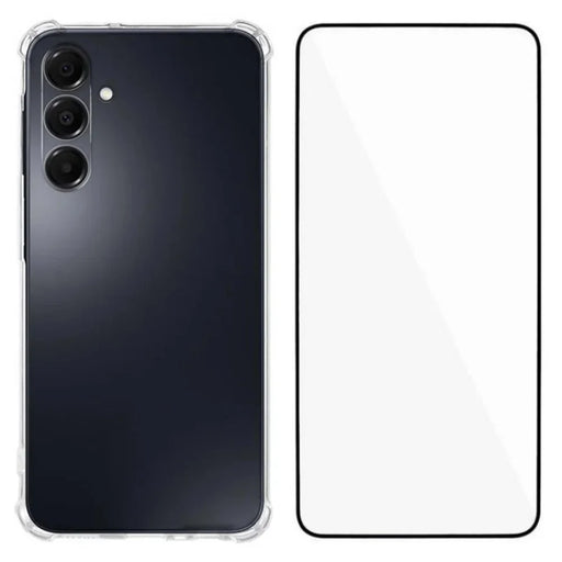 WANLONFENG For Samsung Galaxy A16 4G / Galaxy A16 5G TPU Case  WL3 Series 1.5mm Phone Cover with Tempered Glass Film - Transparent - 1