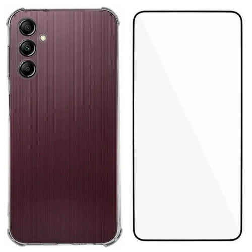 WANLONFENG For Samsung Galaxy A15 4G / Galaxy A15 5G TPU Case  WL3 Series 1.5mm Phone Cover with Tempered Glass Film - Transparent - 1