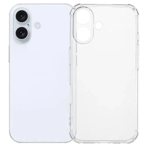WANLONFENG For iPhone 16 Plus TPU Case  WL3 Series 1.5mm Phone Cover with Tempered Glass Film - Transparent - 2