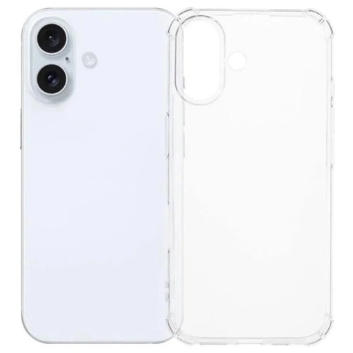 WANLONFENG For iPhone 16 Plus TPU Case  WL3 Series 1.5mm Phone Cover (Big Lens Hole) with Tempered Glass - Transparent - 2
