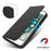 Stand Case for iPhone SE (2022) / (2020) / 8 / 7 Litchi Texture Leather Flip Phone Cover with Strap / Wallet - Black - 4