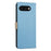 BINFEN COLOR For Google Pixel 9a Leather Case  BF36 Floral Pattern Phone Cover RFID Blocking Wallet Stand - Baby Blue - 3