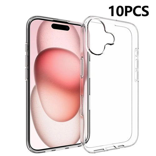 10Pcs  /  Pack For iPhone 17 Case Watermark Free TPU Protective Clear Phone Cover - 1