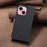 BINFEN COLOR For iPhone 15 Leather Case  BF36 Floral Pattern Phone Cover RFID Blocking Wallet Stand - Black - 5