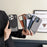 For iPhone 16 Pro Magnetic Case PU Leather Aluminium Alloy Heat Dissipation Phone Back Cover - Black - 6