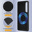 For Sony Xperia 1 VII Magnetic Case Anti-Drop Liquid Silicone Phone Cover - Black - 7