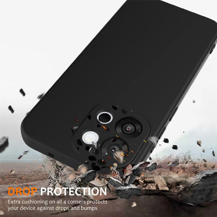 For OnePlus 13s 5G / OnePlus 13T 5G Magnetic Case Anti-Drop Liquid Silicone Phone Cover - Black - 2