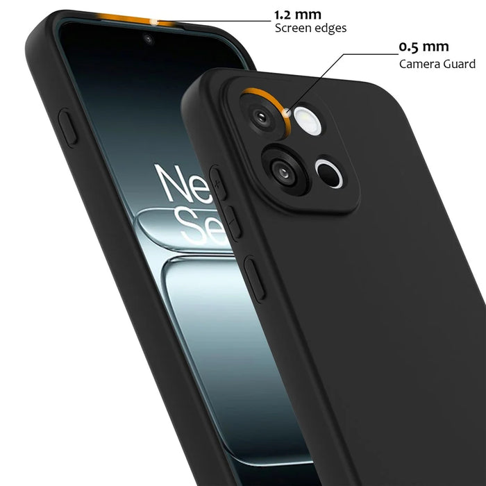 For OnePlus 13s 5G / OnePlus 13T 5G Magnetic Case Anti-Drop Liquid Silicone Phone Cover - Black - 6