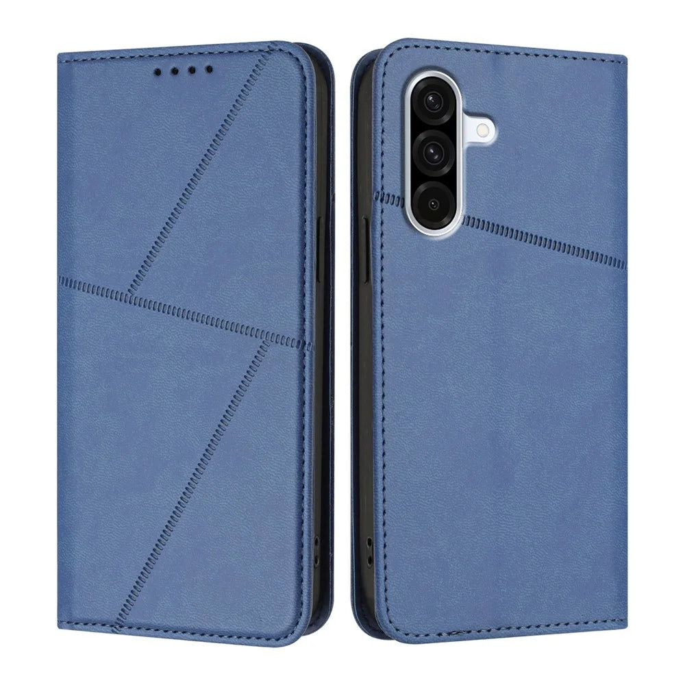 For Samsung Galaxy A36 5G Wallet Case Magnetic Closure Leather Flip Phone Cover with Stand - Royal Blue - 1