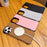 For iPhone 15 Pro Max Case Compatible with MagSafe Borderless PC + PU Leather Phone Back Cover - Pink - 6