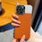 For iPhone 16 Pro Max Case Desert Silver Moon Electroplated Gold PC + PU Leather Phone Back Cover - 4