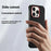 For iPhone 16 Pro Case Borderless Slim Anti Drop Leather Texture PC Phone Back Cover - Black - 5