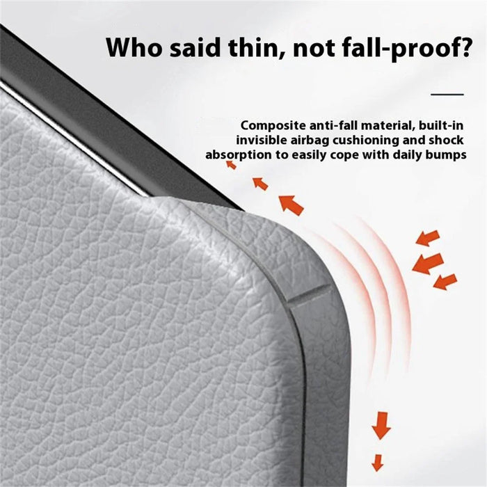 For iPhone 16 Case Borderless Slim Anti Drop Leather Texture PC Phone Back Cover - Apricot - 4
