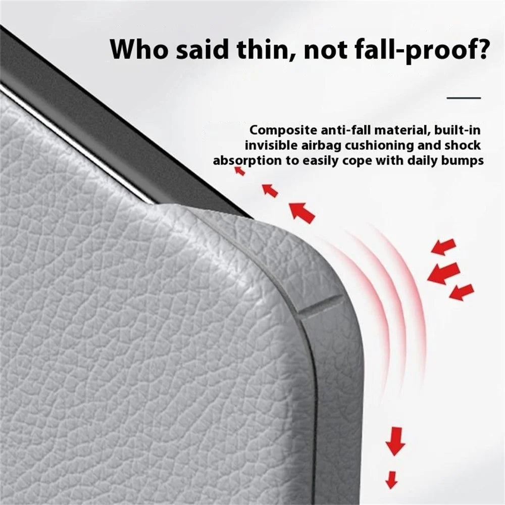 For Samsung Galaxy S25 Ultra Case Borderless Slim Anti Drop Leather Texture PC Phone Back Cover - Apricot - 4