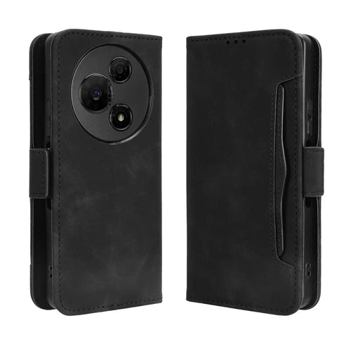 For TCL 60 NxtPaper 4G Leather Case Phone Wallet Cover with Multiple Card Slots - Black - 1
