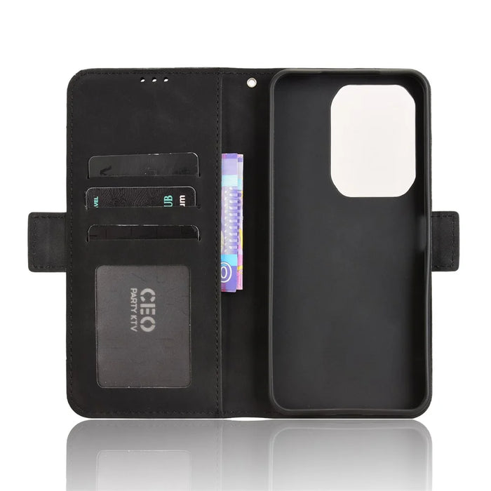 For Infinix Note 50x 5G Leather Case Phone Wallet Cover with Multiple Card Slots - Black - 6
