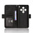 For vivo X200s 5G Leather Case Phone Wallet Cover with Multiple Card Slots - Black - 6