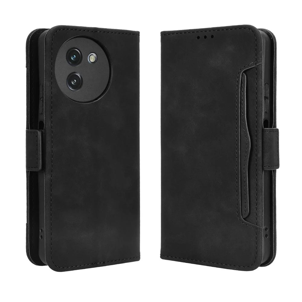 For Doogee Note 59 Pro / Doogee Note 59 Leather Case Phone Wallet Cover with Multiple Card Slots - Black - 1