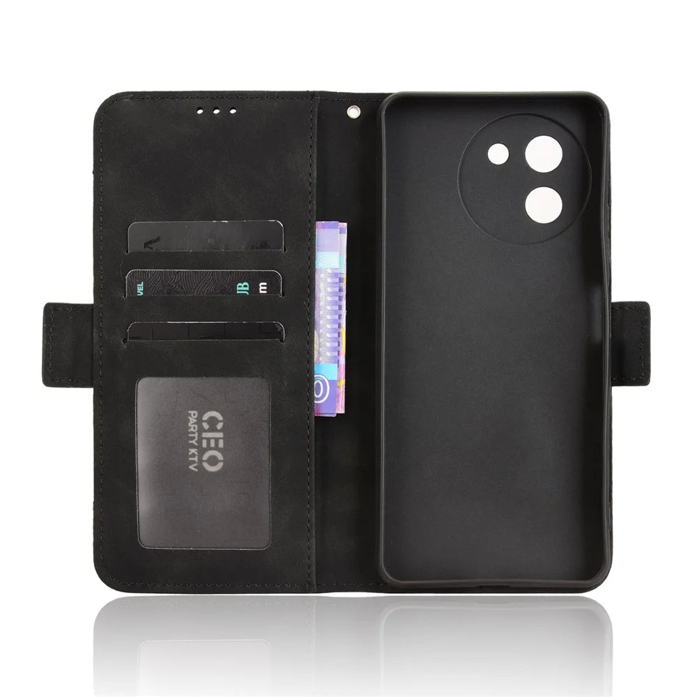 For Doogee Note 59 Pro / Doogee Note 59 Leather Case Phone Wallet Cover with Multiple Card Slots - Black - 6