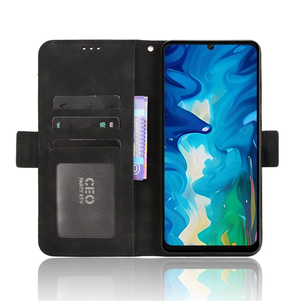 For Doogee Note 59 Pro / Doogee Note 59 Leather Case Phone Wallet Cover with Multiple Card Slots - Black - 7