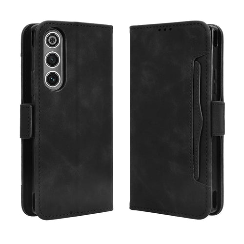 For ZTE nubia RedMagic 10 Air 5G Leather Case Phone Wallet Cover with Multiple Card Slots - Black - 1