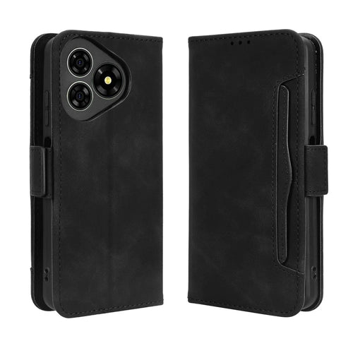 For Ulefone Note 19 Leather Case Phone Wallet Cover with Multiple Card Slots - Black - 1