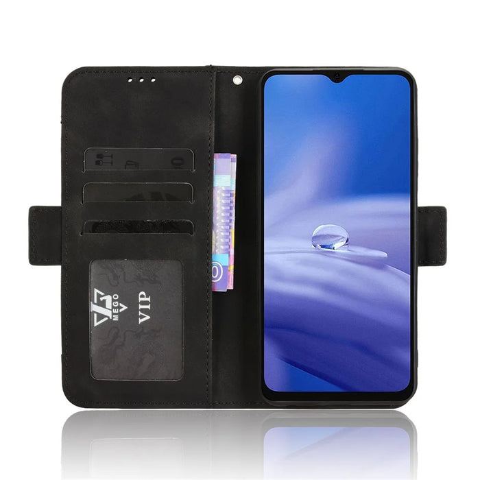 For Ulefone Note 19 Leather Case Phone Wallet Cover with Multiple Card Slots - Black - 7