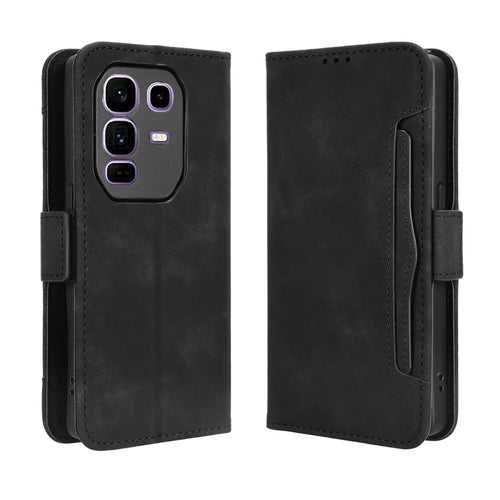 For Infinix Note 50 Pro+ 5G Leather Case Phone Wallet Cover with Multiple Card Slots - Black - 1