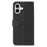 KHAZNEH For iPhone 17 Case Litchi Texture Genuine Cow Leather Flip Phone Cover - Black - 7