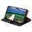 KHAZNEH For iPhone 18 Pro Max / 17 Pro Max Case Litchi Texture Genuine Cow Leather Flip Phone Cover - Black - 3