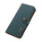 KHAZNEH for iPhone 17 Case Genuine Cow Leather RFID Blocking Wallet Phone Cover - Green - 5