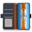 KHAZNEH for iPhone 18 Pro / 17 Pro Phone Case RFID Blocking Wallet Litchi Texture Genuine Cow Leather Cover - Blue - 4