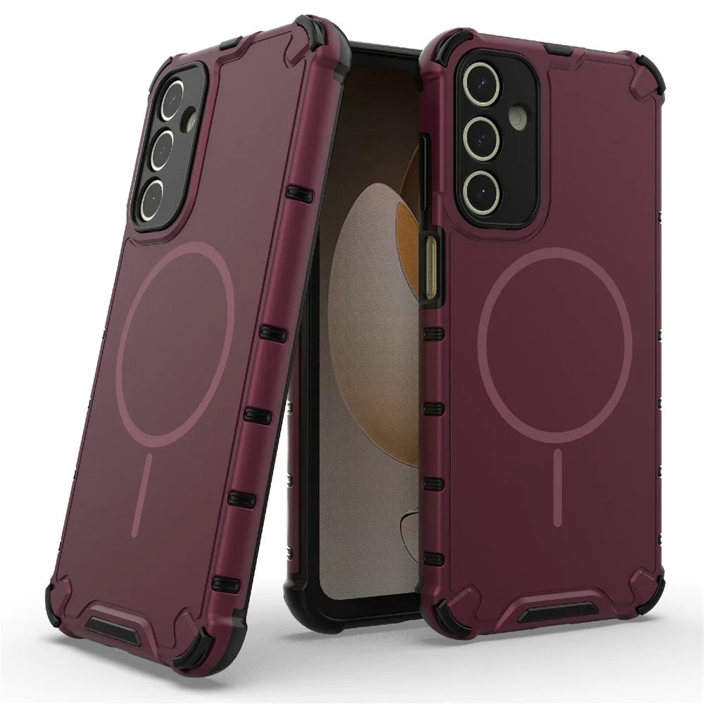 For Samsung Galaxy A15 5G  /  4G Magnetic Case Heat Dissipation Shockproof TPU + PC Phone Back Cover - Purple - 2