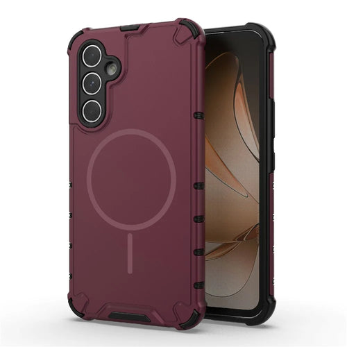 For Samsung Galaxy A54 5G Magnetic Case Heat Dissipation Shockproof TPU + PC Phone Back Cover - Purple - 1