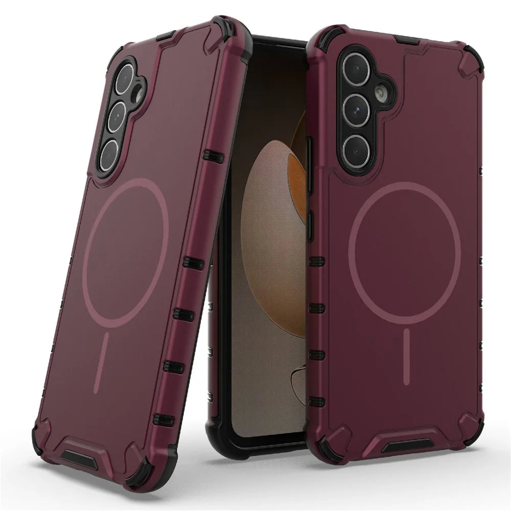 For Samsung Galaxy A54 5G Magnetic Case Heat Dissipation Shockproof TPU + PC Phone Back Cover - Purple - 2