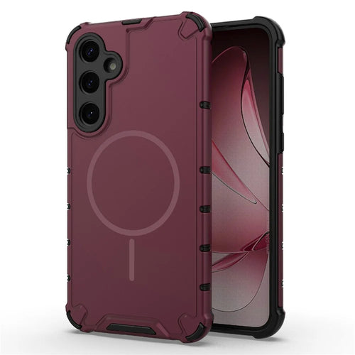 For Samsung Galaxy A35 5G Magnetic Case Heat Dissipation Shockproof TPU + PC Phone Back Cover - Purple - 1