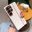 For Samsung Galaxy S25 Ultra Case Splicing PC + PU Leather Phone Back Cover with Metal Lens Ring  /  Buttons - White - 6