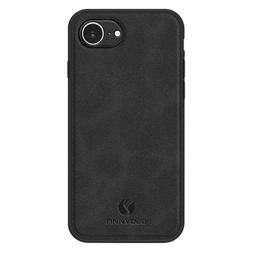 ANNYOJO For iPhone 17e / 16e Case PU Leather + PC + TPU Anti Drop Phone Back Cover - Black - 1