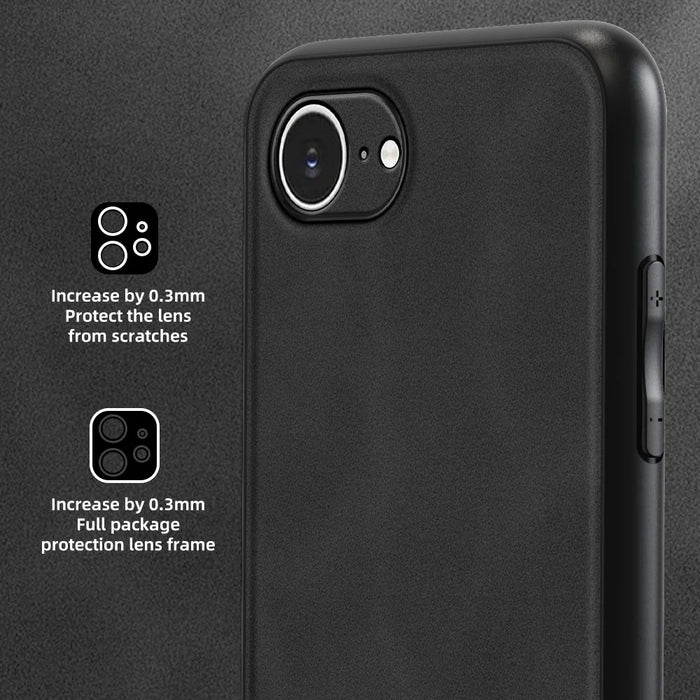 ANNYOJO For iPhone 17e / 16e Case PU Leather + PC + TPU Anti Drop Phone Back Cover - Black - 2