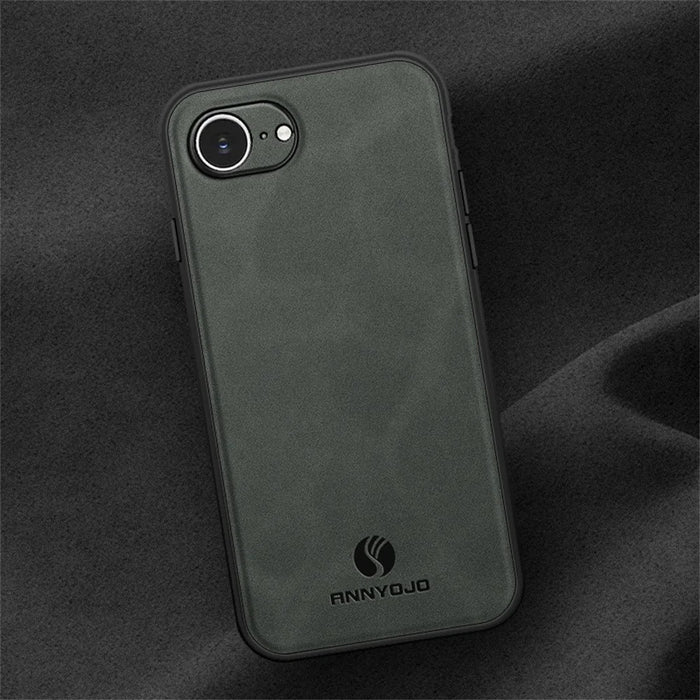 ANNYOJO For iPhone 17e / 16e Case PU Leather + PC + TPU Anti Drop Phone Back Cover - Black - 7