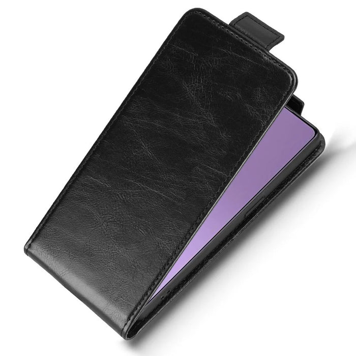 For Infinix Note 50 Pro+ 5G Stand Case Magnetic Clasp Vertical Flip Leather Phone Cover with Card Holder - Black - 5