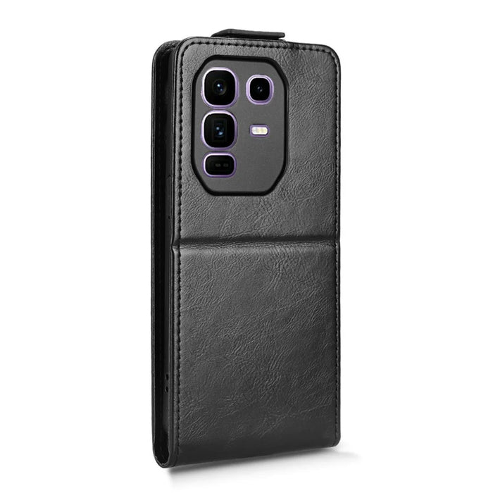 For Infinix Note 50 Pro+ 5G Stand Case Magnetic Clasp Vertical Flip Leather Phone Cover with Card Holder - Black - 7