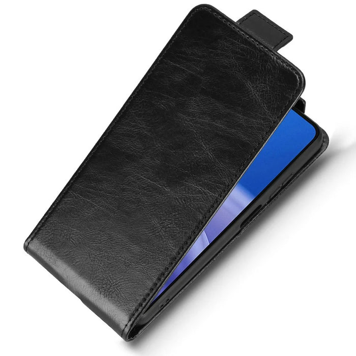 For Ulefone Note 19 Stand Case Magnetic Clasp Vertical Flip Leather Phone Cover with Card Holder - Black - 5