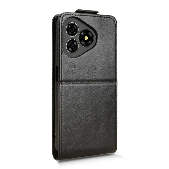 For Ulefone Note 19 Stand Case Magnetic Clasp Vertical Flip Leather Phone Cover with Card Holder - Black - 7