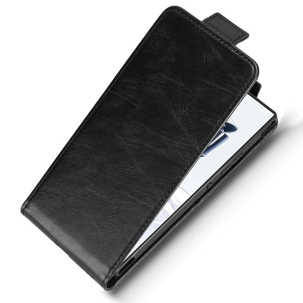 For ZTE nubia Redmagic 10 Air 5G Stand Case Magnetic Clasp Vertical Flip Leather Phone Cover with Card Holder - Black - 5