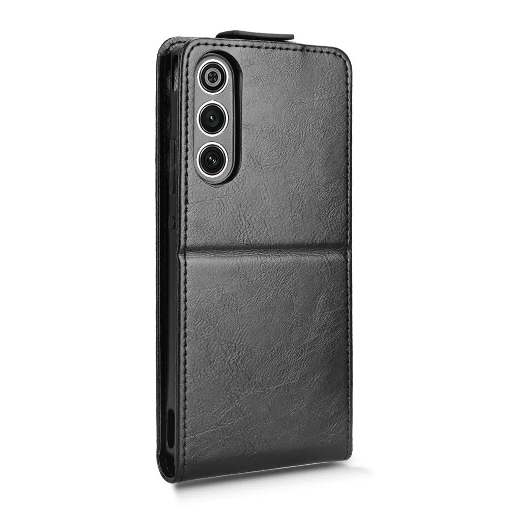 For ZTE nubia Redmagic 10 Air 5G Stand Case Magnetic Clasp Vertical Flip Leather Phone Cover with Card Holder - Black - 7