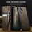 CASEME 033 Series For iPhone 16 Case RFID Blocking Wallet Stand Calf Texture Leather Phone Cover - Coffee - 4